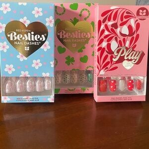 Nail Dashes, 3 sets. Brand new in boxes.